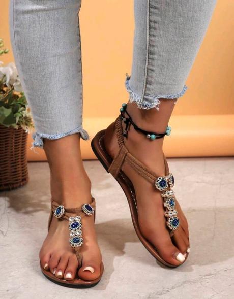 Sandále s kamienkami, 35 - 40