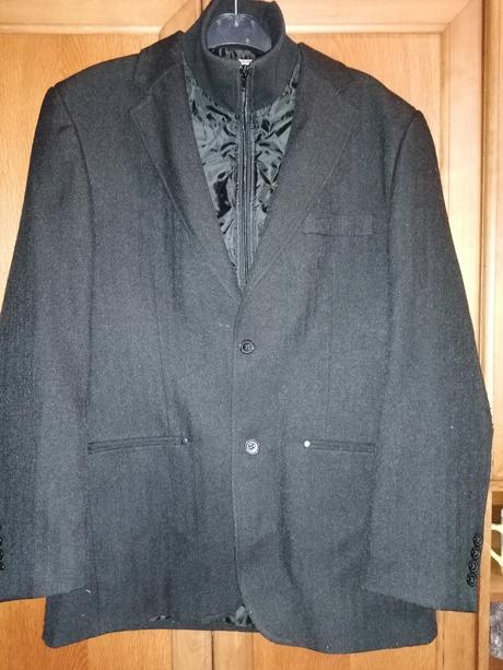 Pánske čierne športové sako so zipsom, f&f,m