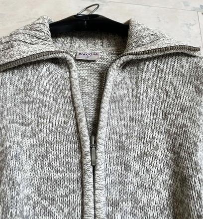 Melírovaný sveter na zips s/m, s