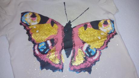 Tričko s motýľom zn.h&m, h&m,110