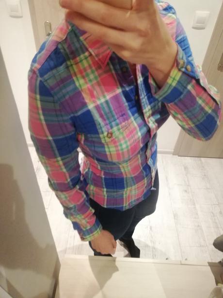 Farebná košeľa h&m, h&m,s