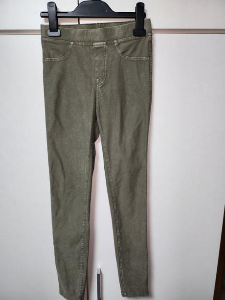 Zelené skinny veľ. 11-12 rokov, h&m,152