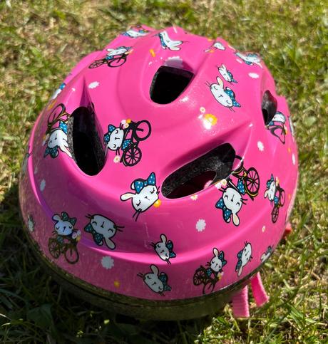 Krasna ruzova cyklisticka prilba viac ako top stav, xs