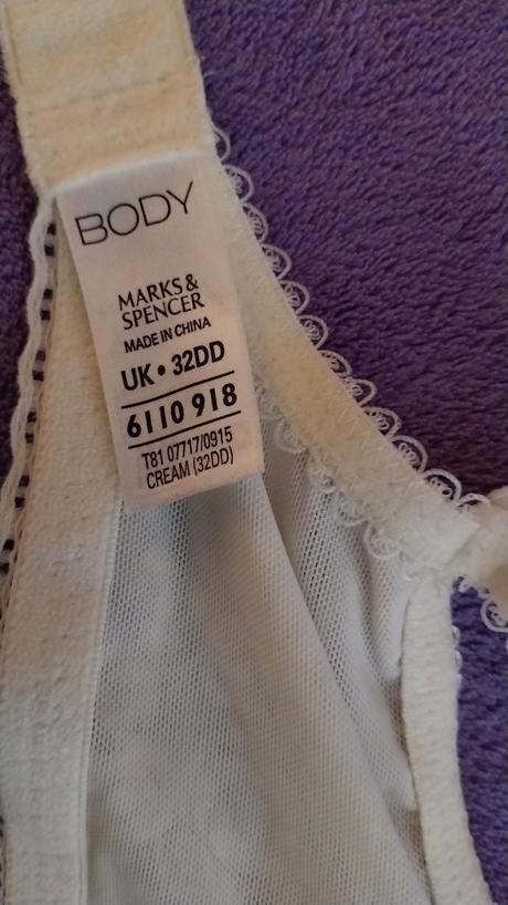 Béžová čipkovaná podprsenka marks&spencer 32dd, marks & spencer,70d