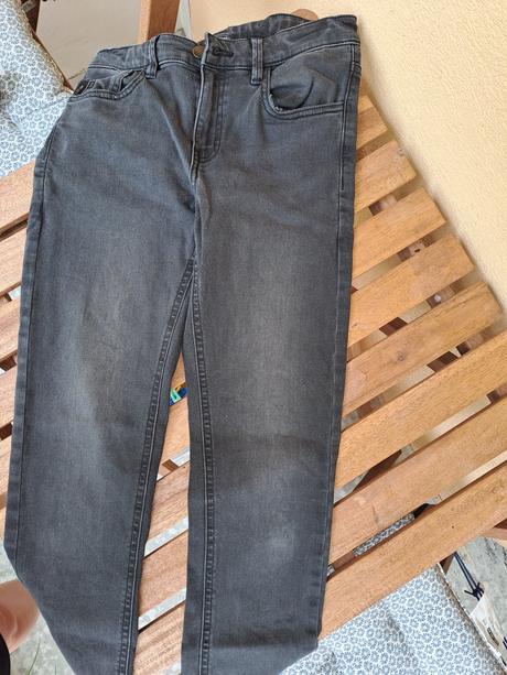 Riflové nohavice sivé, 152