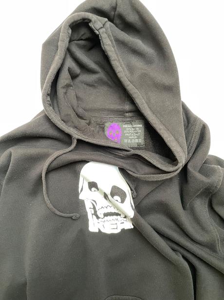 Freakclothing čierna mikina s potlačou lebky, m