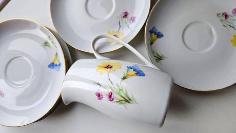 Kávová/čajová súprava servis, porcelán bohemia, 