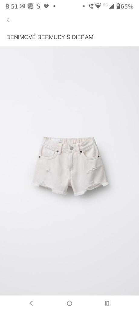 Riflové šortky, zara,158