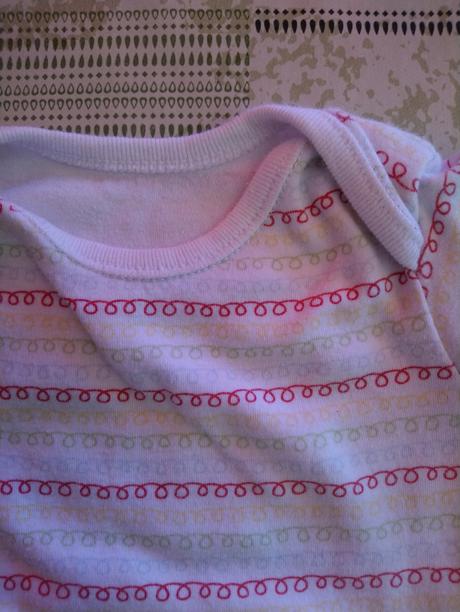 Biele body s farebným vzorom, 62-68 cm, 68