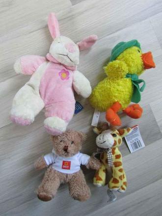 Plyšáky 4 kusy,