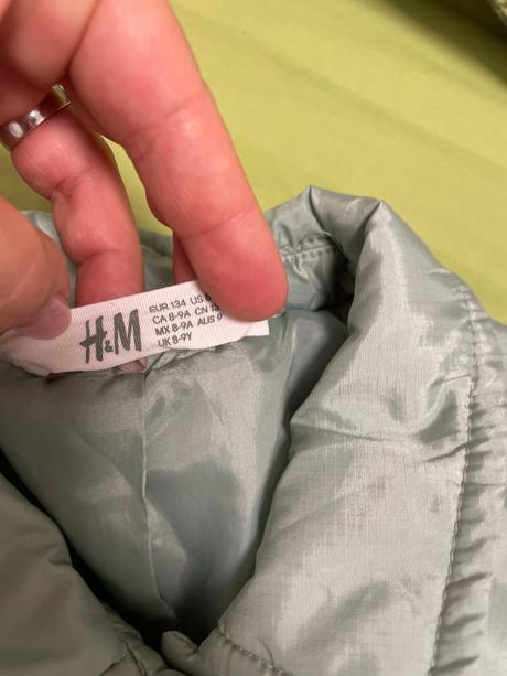 Prechodova bunda, svwtlozelena, vel. 134, h&m,134