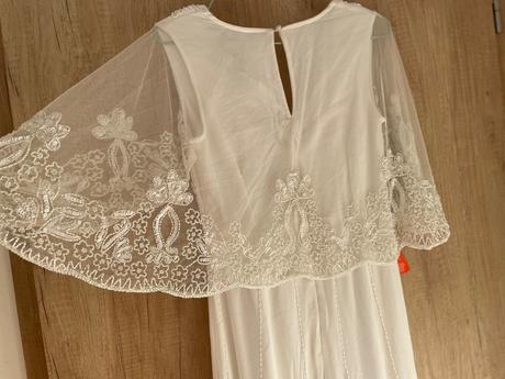 Vintage svadobné koralkove saty, 36