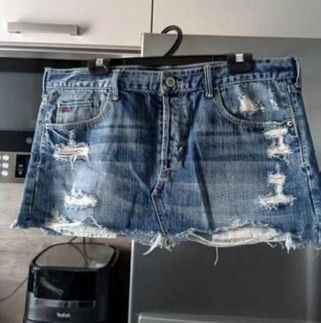 Hollister bedrová mini sukňa  veľ.l-29, hollister,l