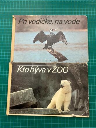 2 staré retro leporelá - zvieratká,