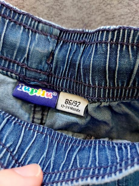 Kraťasy v rifľovom vzhľade 86/92, lupilu,92