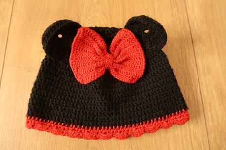 Dievčenská čiapka s uškami minie 104/110 top stav, 104