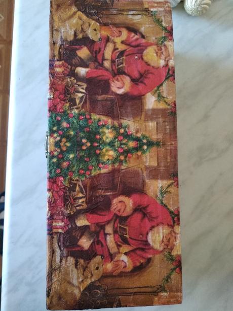 Krabica drevená na vianočné poklady, 