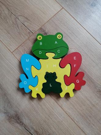 Puzzle žaba, abeceda, 