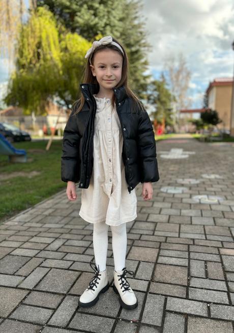 Páperová koženková bunda, zara,116