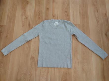 Pletený vrúbkovaný sveter, zara,152