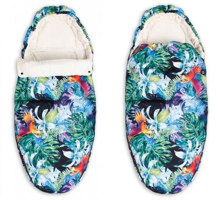 Fusak maxi s minky 105x50cm - flowers, smotana,