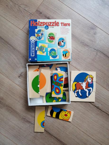 Drevené skladačky zvierat,