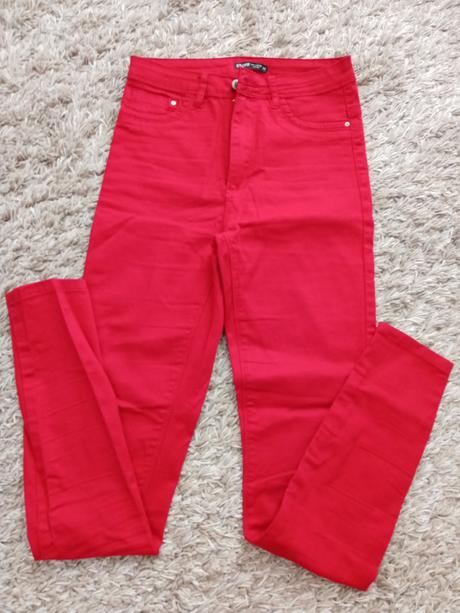 Červené nohavice cropp, m