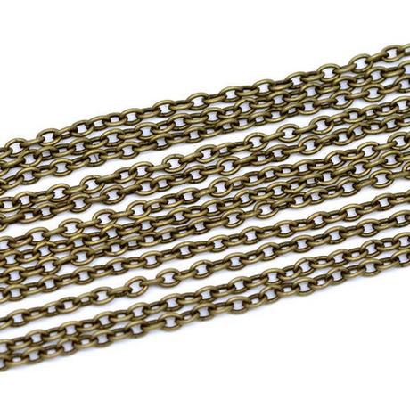 Bižutérna retiazka 2x3 mm - bronz,