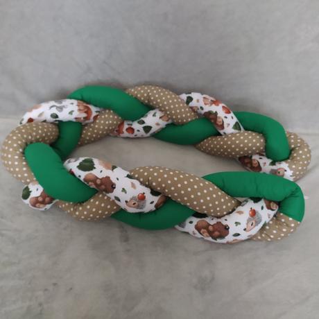 Vrkoč - pletený mantinel do postieľky, šírka (cm): 30,dĺžka (cm): 100