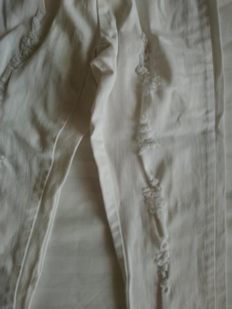 Biele elastické nohavice na leto, outfitters, xxs, xs