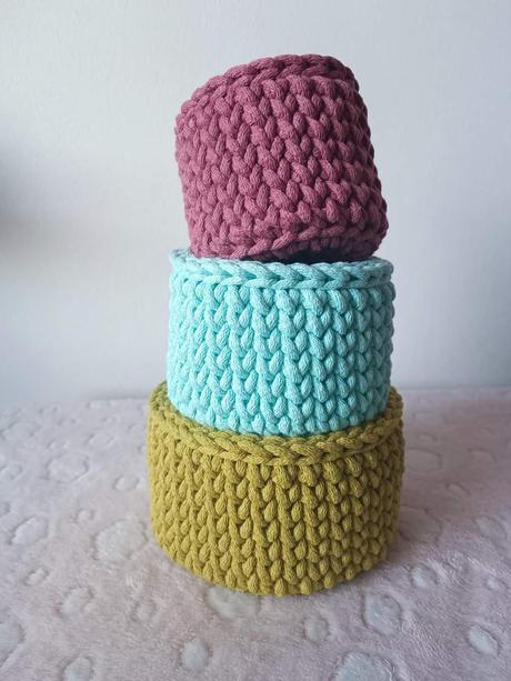 Ručne háčkované košíky, 