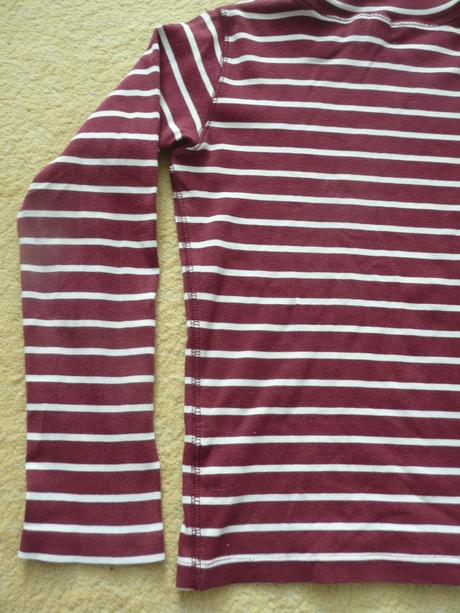 Rolák fialový pásikový, h&m,146