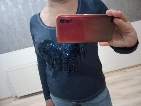 Tričko s trblietavym srdiečkom, m