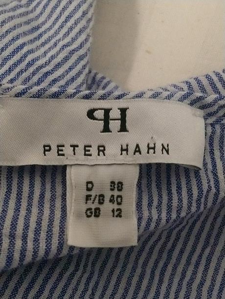 Dámska pásikavá modro biela blúza, peter hahn, m, m