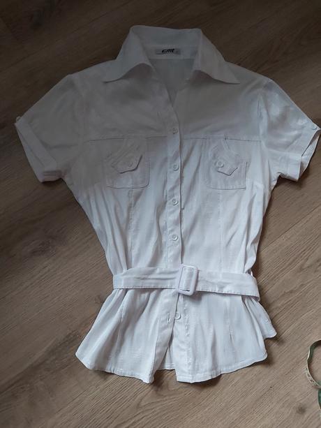 Biela blúzka s opaskom, 38