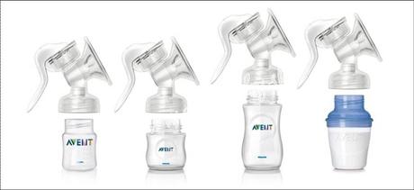 Manuálna odsávačka mlieka avent + via poháriky, 