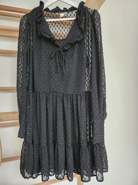 Čierne saty, h&m,36