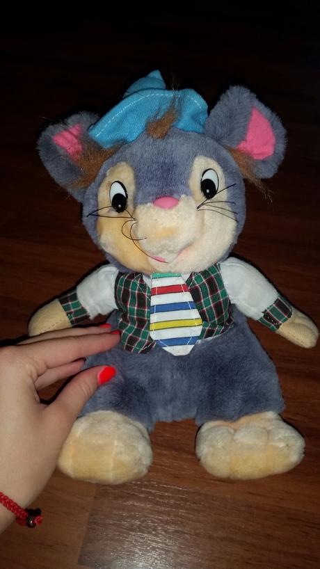 3 plyšové hračky - myšky,