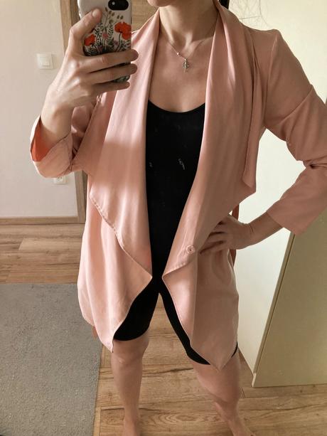 Kvalitny pudrovy cardigan, h&m,36 - xl