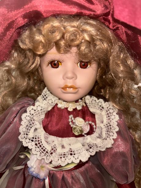 Porcelánová bábika nevesta, 43 cm, perfektný sta,