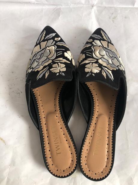 Twinset luxusne nasuchovacky topanky vysivane, 38