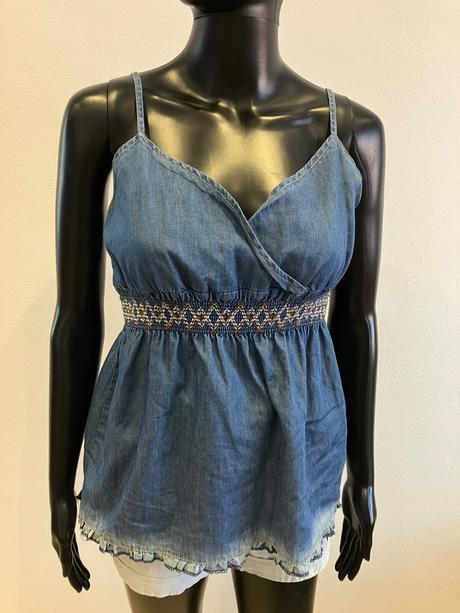 Dámska rifľová blúzka dromedar (40), dromedar,l