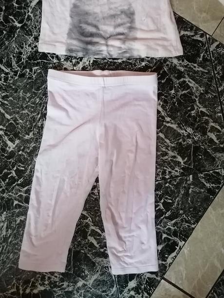 Tričko plus legínky 122/128, h&m,128