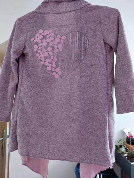 Dievčenský asymetrický kardigán, 128