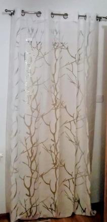 Záclona krúžky balkónové dvere š140cm/v.225cm, 