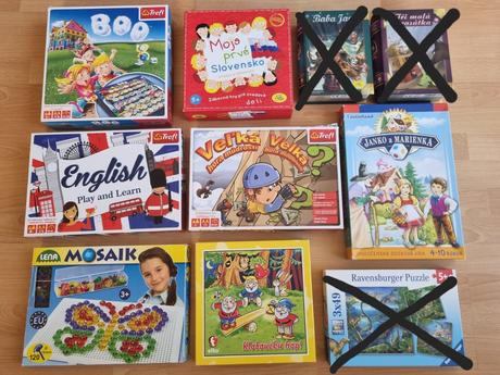 Detské spoločenské hry a puzzle,