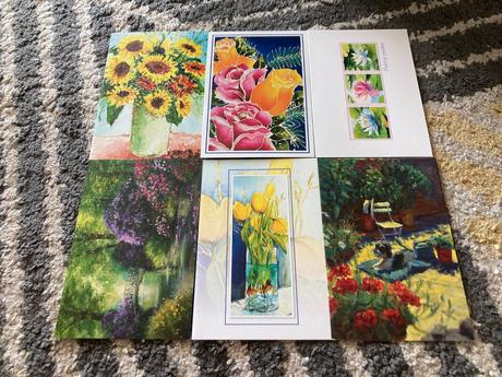 Pohľadnice kvety 2ks,