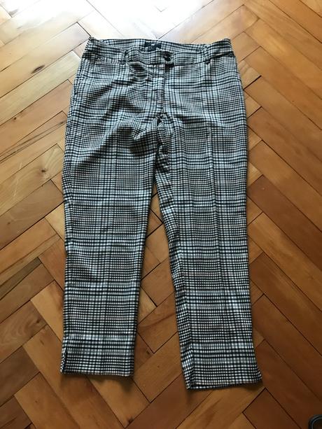 Dámske kockované nohavice, h&m,40