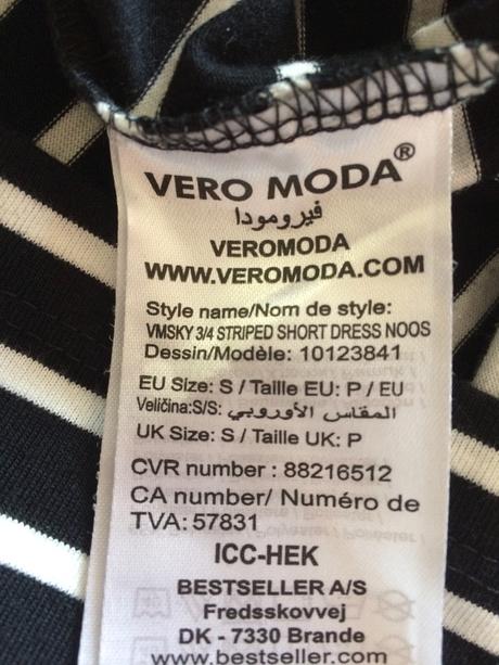 Vero moda pásikavé šaty vel.s, vero moda,s