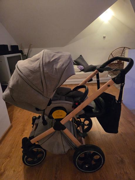 Kočík momon peanut butter a autosedačka kinderkraf, momon,momon after 59